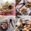 Multifunctional Nutcracker and 3 Cleaning Brushes, Nutcracker Walnuts with Non-Slip