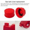 4x Red Gas Can Replacement Solid Transport Caps, Coarse Thread