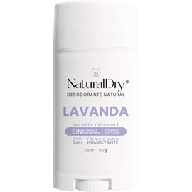 NaturalDry - Desodorante Natural Mujer - Sin Aluminio - Sin Parabenos - No obstruye los poros - Elimina el mal olor - NO HUELES - En barra olor Lavanda para axilas - Duración de 24h (1 unidad)