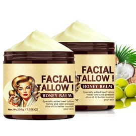 Turmeric 2 Stück Tallow Bio For Skin Care,Balsam Aus Geschlagenem Rindertalg Und Honig,Beef Tallow Skincare,Hautpflege Mit Rindertalg,Zur Gesicht Und Körper Für Gesicht,Körper Feuchtigkeit