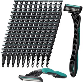 Leriton Leriton 150 Pcs Men's Disposable Razors Bulk 3 Blade Men Razors for Head Sensitive Skin Comfortable Shave