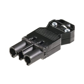 Wieland Accessory/Spare Part, W-Socket 230V Male, Length: 70 mm, Width: 28 mm, Height: 12 mm, Black