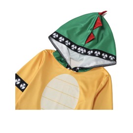 amxjxma Green Turtle Yellow Dinosaur Monster Girl Dress Costume Hooded Fancy Dress Outfit (Yellow, 4-5T)