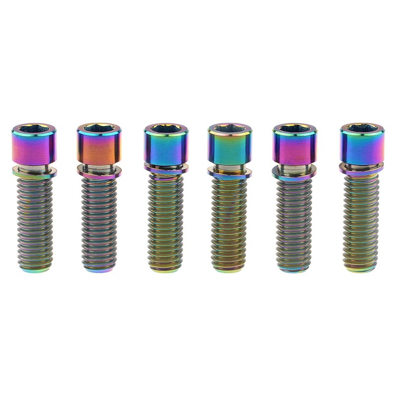 Wanyifa M8 x 25mm Titanium Ti Bolt with Washer for