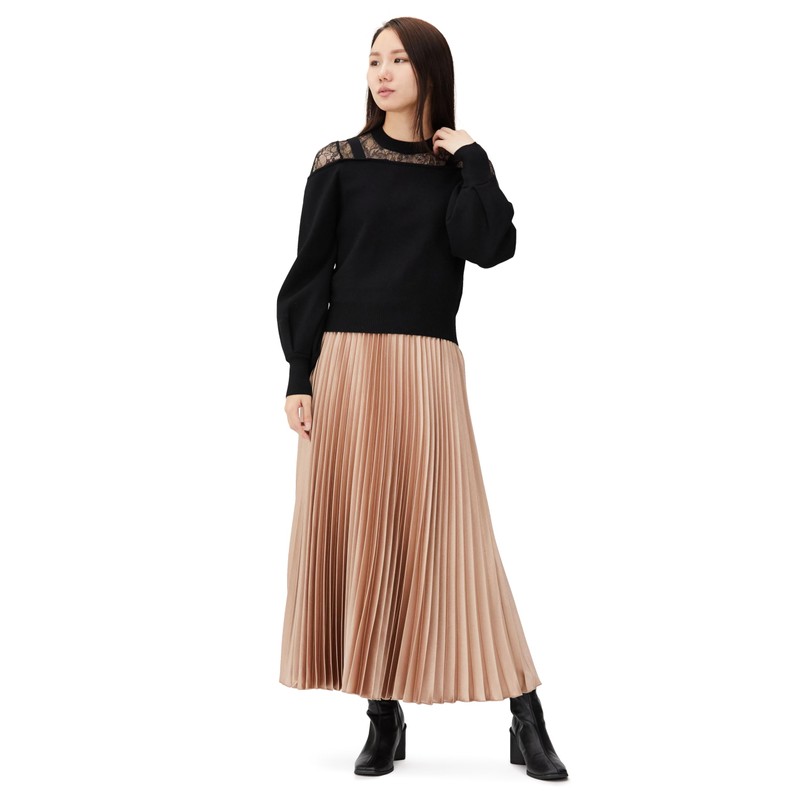 Jill by Jill Stuart Women's Sweater Catashia Docking Knit, Black