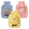 Hot Water Bottle, Cuddly Fluffy Soft Plush Cute Pattern, Hand