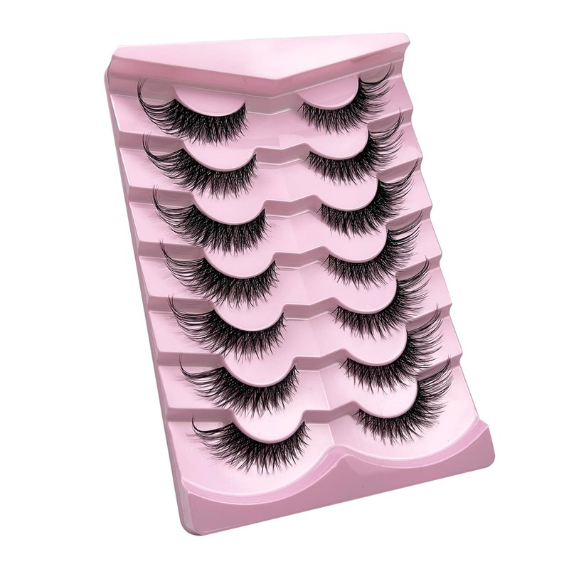 KOKAY False Eyelashes Fluffy Cat Eye Lashes Faux Mink Lashes