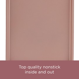 Farberware Nonstick Bakeware, Nonstick Cookie Sheet / Baking Sheet - 10 Inch x 15 Inch, Rose Gold Red