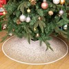 N&T NIETING Burlap Christmas Tree Skirt, 48 Inches Glitter Tree