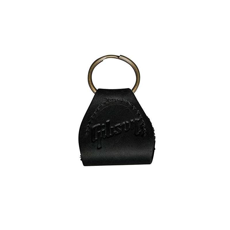 Gibson Gibson Premium Leather Pick Holder Key Chain (Black/AKYC-BLK)
