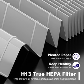 MK04 Air Filter Replacement for Aroeve MK04 MG04JH Air Purifier, 4-in-1 High-Efficiency Activated Carbon Filter, Smoke Remover Version (2 Pack)