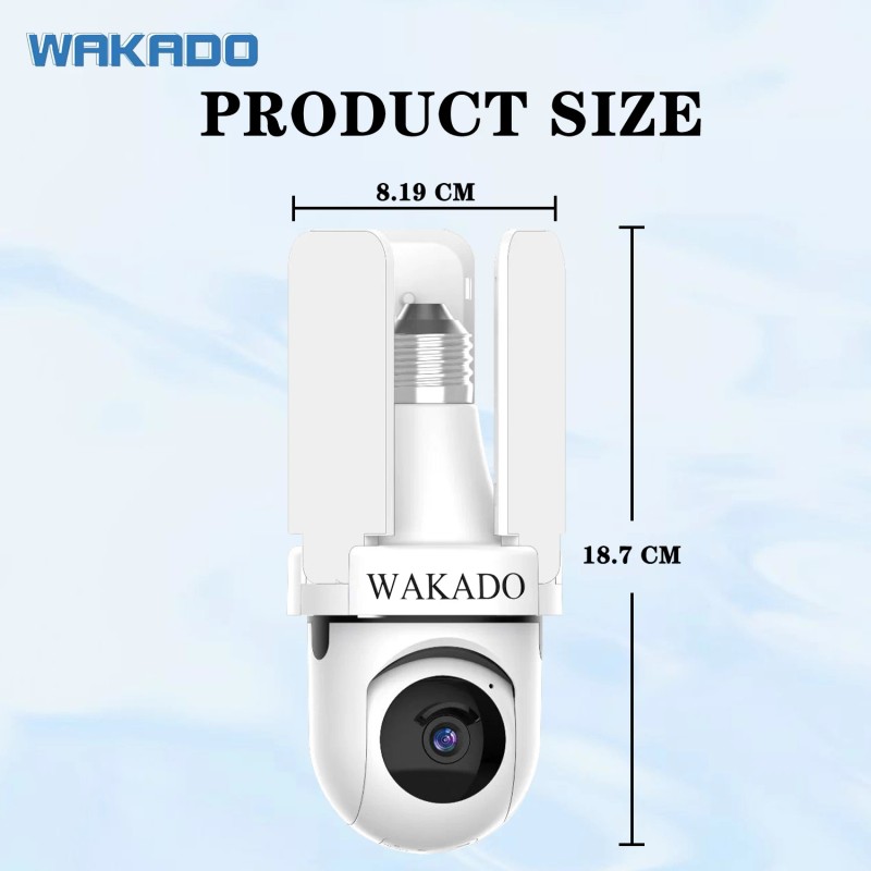 3MP Floodlight Night Vision 2.4G 5G WiFi Bulb PTZ Camera