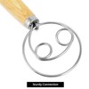 QWORK Danish Dough Whisk Set - 2 Pcs, Stainless Steel