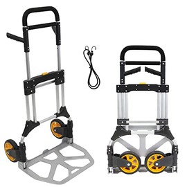 Mount-It! Hand Truck Dolly - 440 Pound Weight Capacity | Heavy Duty Folding Dolly for Moving