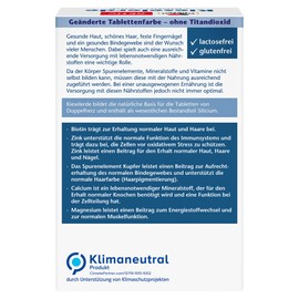 Doppelherz Silica - Zinc as a contribution to maintaining normal nails - Biotin for hair and skin - 1 x 40 tablets