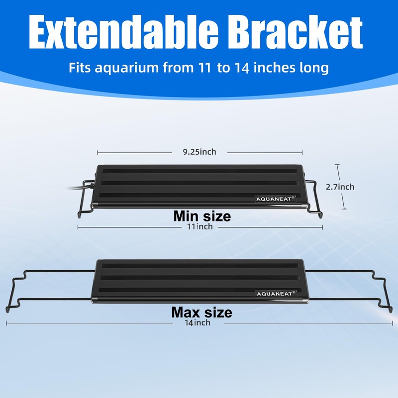 AQUANEAT LED Aquarium Light Full Spectrum 12 Inch Fish Tank