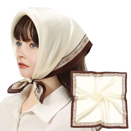 RIIQIICHY 100% Mulberry Silk Scarf for Women Hair Bandana Head Scarves Neck Scarf Square Scarf 21 x 21 inches