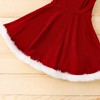 MBMSHEGH Toddler Baby Girls Christmas Dress Fluffy Stitching Spaghetti Strap
