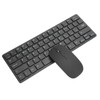 Wireless Keyboard Mouse White Blue Characters Printing Ergonomic Design Portable