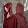 Regenboog Renaissance Costume Men Women,Burgundy Medieval Renaissance Cloak,Adult Victorian Cape,Red
