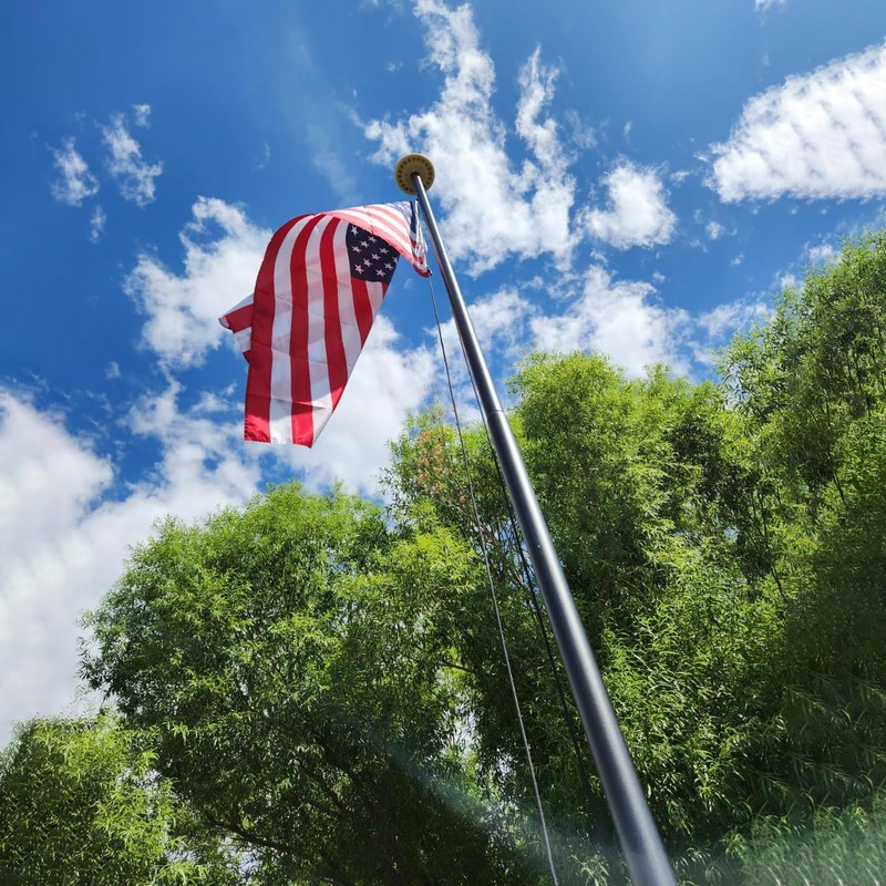Heavy Duty 25 FT Flag Pole, Unbending 100MPH Wind Resistance,