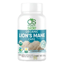Lions Mane (melena De Leon) Orgánico (60 Caps) Organic Side                                                                                           