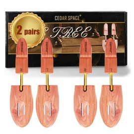 Cedar Space Wooden Shoe Stretcher Tree, 6.5-14 Sizes Cedar Wood Shoe Trees,2/4PC Shoe Stretcher for Men, Sneakers,Boots