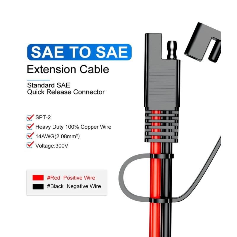 SAE Extension Cable 12AWG, SNLLMZI SAE to SAE Extension Cord