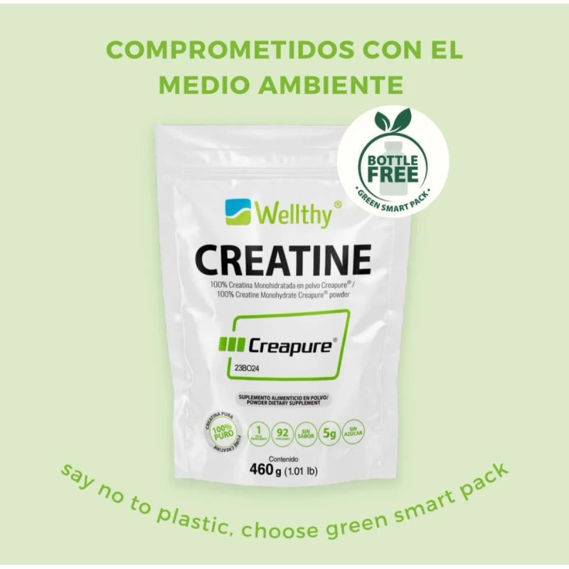 ⚡💪 Wellthy Creatina Creapure® 460g | 92 Porciones | Energía,