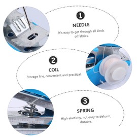 TEHAUX 2pcs Pocket Sewing Machine Handheld Stitcher Automatic Thread Sewing Machine Handheld Sewing Machine Portable Stitching Sewing Machine Stitch Machine Mini Plastic Sewing Tools
