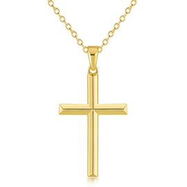 HOBATS Cross Necklace for Women 14K Gold Cross Necklaces for Women Gold Crosses Chain Pendant Necklace for Womens Blend Beauty With Sentiment Dainty Crosses Chain Pendant Necklaces for Womens 20/25mm (37MM)