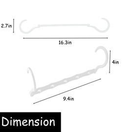 Multi Hangers Space Saving for Clothes, Sturdy Stackable Hangers with 5 Holes, Ideal Magic Hangers for Dorm Room Closet 10 Pack,White