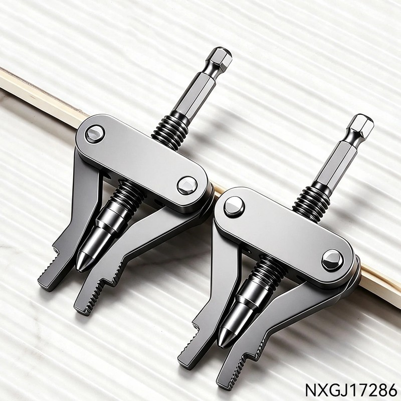 Universal Broken Pipe Extractor with Hex Shank, Drill-Powered Adjustable Plumbing