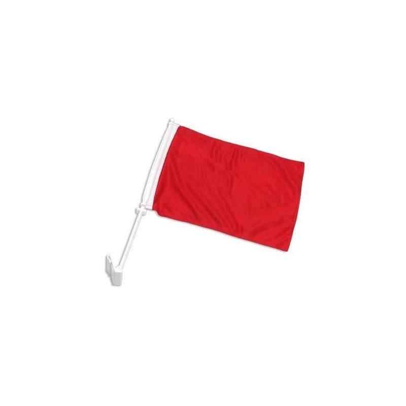 Online Stores Solid Car Flag, Red