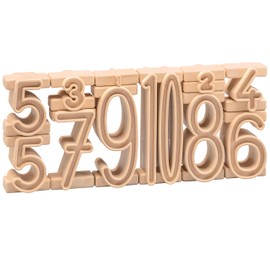 Wissner aktiv lernen R80020.000 Stacking Numbers Starter Kit (11 Pieces) Natural