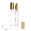 seafulee 5Pcs 10ML Glass Perfume Bottle Set With Dispenser Tool,