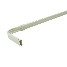 Graber Single Standard Lock Seam Curtain Rod, 48 to 84-Inch Adjustable Width, 3 1/2-Inch Projection, White