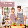 2 Pack kitchen aprons for chef men women aprons for