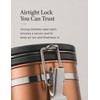 Leaf Airtight Stainless Steel Coffee Canister 1500 ml - with