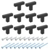 sourcing map 10 Pack Single Hole Cabinet Handles, 2"/50mm Square
