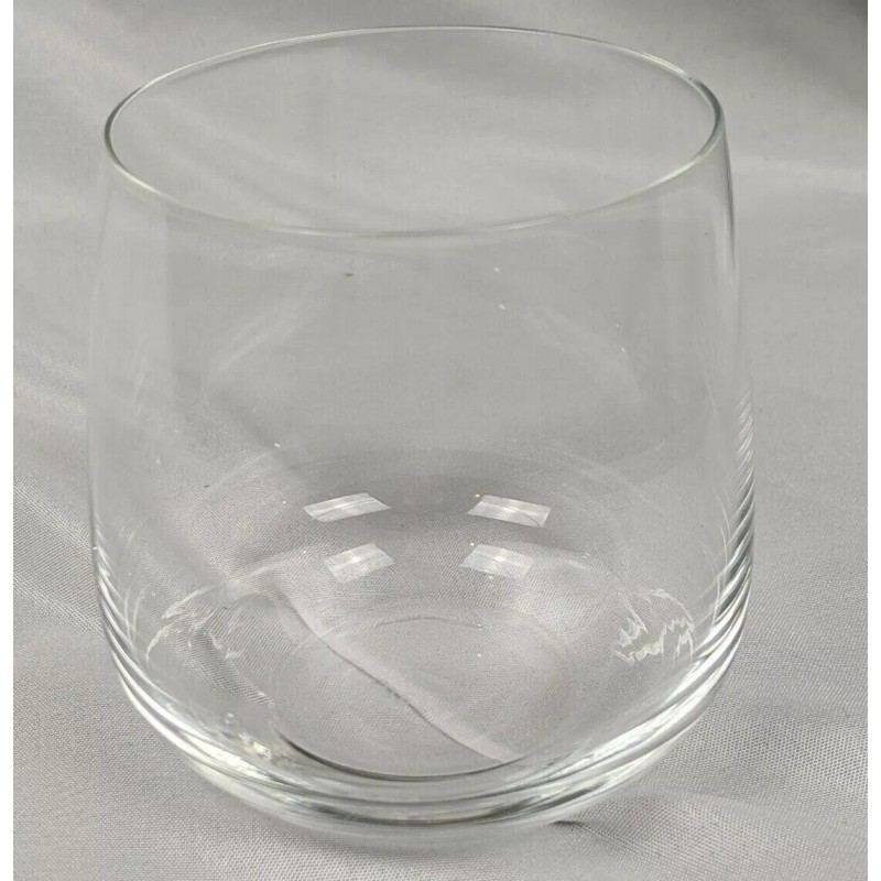 NEW ALESSI FOR DELTA AIRLINES SHORT STEMLESS WINE GLASSES 3.25"