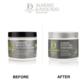 Design Essentials Natural Almond & Avocado Curl Stretching Cream For All Curl Types, Stretching Crème, 16 Fl Oz