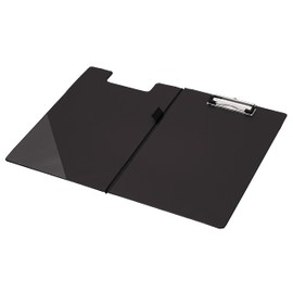 Q Connect Foolscap/A4 PVC Foldover Clipboard - Black