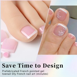 False Toenails Kit, Full Coverage, False Toenails Set, Fake Nails for Nail Art, DIY, Pack of 120