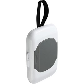 Grey Wipes Case Travel Wipe Holder Reusable Wet Wipe Container Box Silicone Seal Strollers Hanging Dispensers Refillable Wipe Case Safe Wet Storage Wipe Holders Wipes and Holders