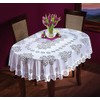 MforStyle Oval Tablecloth White 55"x86.6" (140cm x 220cm)