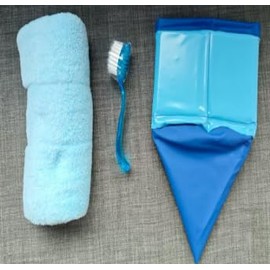 Foldable Bearded Dragon Bathtub, Bearded Dragon Pool, Bearded Dragon Bathtub with Soft Brush and Towel Set Reptile Accessories