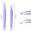 Samcos Eyelash Tweezers False Eyelash Tweezers Pink Straight Stainless Steel