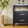 Walker Edison Isla Modern Solid Wood 2 Drawer Nightstand Side