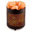 CRYSTAL DECOR Himalayan Pink Salt Lamp Basket & Dimmer Cord